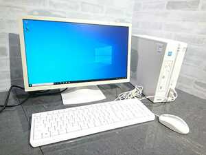 【中古動作品】管M56 EPSON Endeavor AY331S celeron G1840 HDD1TB、メモリー4GB クリーンインストール済/I-O DATA LCD-MF211ESW-B セット