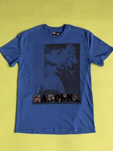 MADONNA Tシャツ 中古 TRUE BLUE 古着 マドンナ LIKE A PRAYER スパンコール used PPFM madane X ロックT