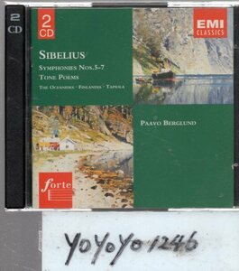 mt376 シベリウス：交響曲第5－7番他/ベルグルンド(2CD)