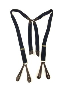 ダブルアールエル RRL サスペンダー ベルト ?Braces Suspender ネイビー ブラウン 本革 その他