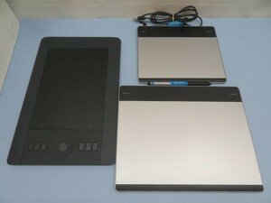 3台セット■Wacom PTH-451/CTL-480/CTH-680 ペンタブレット Intuos ワコム ペンタブ ペン USBケーブル付き USED 93368■②！！