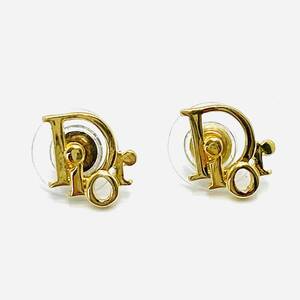 Dior ディオール ロゴ ピアス ゴールドカラー レディース アクセサリー