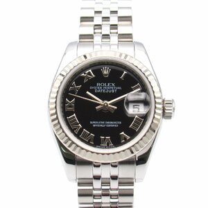 ロレックス デイトジャスト V番 ブランドオフ ROLEX K18WG（ホワイトゴールド） 腕時計 WG/SS 中古 レディース