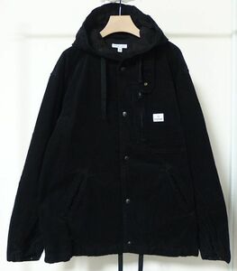 Engineered Garments エンジニアードガーメンツ Charcoal 別注 EG BENCH JACKET CORDUROY フーデッド ベンチ ジャケット S BLACK