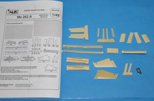 ばらし品 CMK 1/35 ドイツ空軍 Me262A エルロン フラップ スラット ラダー エレベーター 翼周りのレジンパーツのみ ( タミヤ 用 )