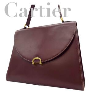 Cartier カルティエ ハンドバッグ　フォーマル　c金具　マストライン