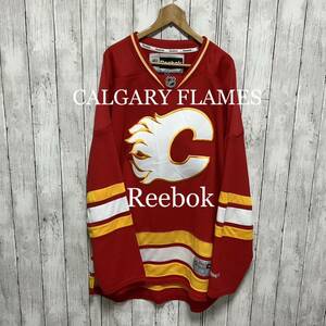 美品！NHL Reebok×CALGARY FLAMES ゲームシャツ！
