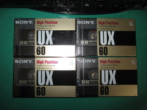  SONY カセットテープUX-　６０　４個セット 