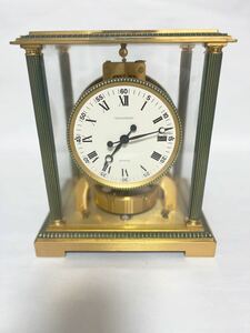 ①JAEGER -LECOULTRE ジャガールクルト ATMOS アトモス 永久時計 空気時計 置時計 ゴールドカラー スイス製 アンティーク 