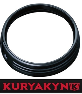KURYAKYN 6916 DS 2001-1274 7" 2014-21 ツアラー 用 ヘッドライト トリム 黒 7" Headlight Trim Rings black