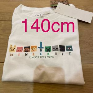 新品★140cm マイクラ　白 Tシャツ ユニクロ　