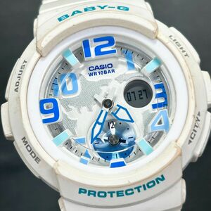 CASIO カシオ Baby-G ベビージー ビーチトラベラーBGA-190-7B 腕時計 クオーツ アナデジ 多機能 ホワイト× ブルー 新品電池交換済み