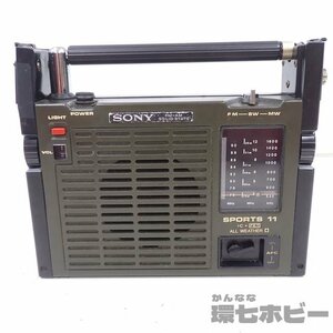 MP35◆当時物 ソニー SONY ICF-111 FM/SW/AM BCLラジオ ソリッドステート スポーツ11 一部?受信OK 未検品現状/日本製 昭和レトロ 送:-/80