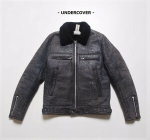 MN-0410-011 希少 アンダーカバー UNDERCOVER 魔女期 ムートンレザー ボンバージャケット ライダース