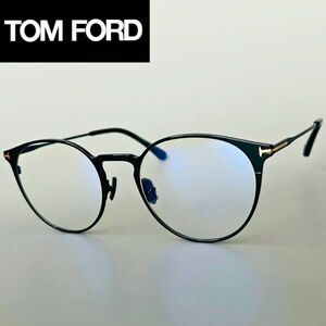 メガネ■TOM FORD■トムフォード メンズ レディース【新品】オーバル ブルーブロックレンズ ブラック ゴールド 黒 金 眼鏡 メタル