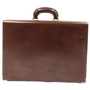 ペローニ レザー ビジネスバッグ ハンドバッグ ブラウン 茶 ゴールド金具 ロック付 イタリア製 かばん 鞄 peroni