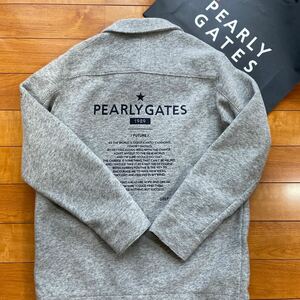 送料無料PEARLY GATESパーリーゲイツMENS上質ウール毛混ピーコート起毛ジャケット厚手ダンボール構造防寒保温性OUTER杢Grey(大特価4)新品