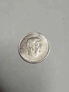 ★スペイン　50センチモ　アルミ貨　1966年　光沢あり美品　フランコ将軍