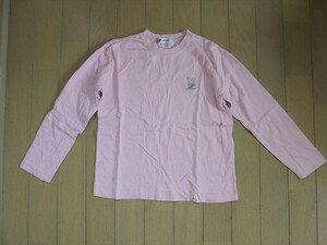 難あり★KP★ウサギ刺繍ピンクの長袖Tシャツ★130