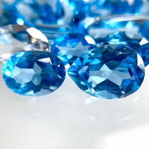 大量!!◆天然ブルートパーズおまとめ200ct ◆M ルース 裸石 ジュエリー ブルートパーズ jewelry blue topaz 