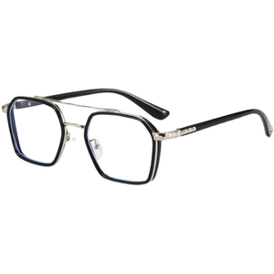 ダブルフレーム レトロ フラット 眼鏡 メガネフレーム 合金素材 ファッション 復古眼鏡 カラー選択可YJ01