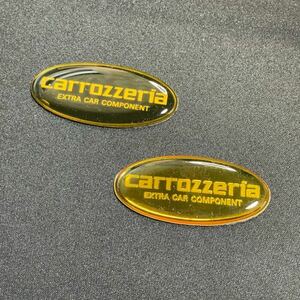 【未使用品】carrozzeria エンブレム(2枚) 55mm×25mm/カロッツェリア