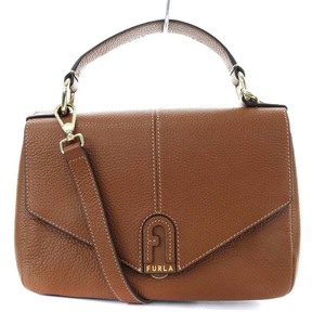 フルラ FURLA DAFNE TOP HANDLE クロスボディバッグ ハンドバッグ ワンハンドル ショルダーバッグ 2way 斜め掛け レザー 茶色