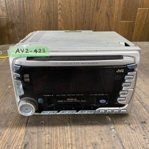 AV2-423 激安 カーステレオ JVC KW-XC560 175X0769 CD カセット プレーヤー レシーバー 通電未確認 ジャンク