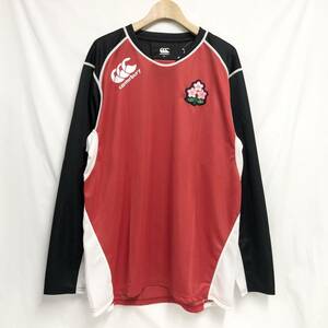 ○★新品未使用　CANTERBURY（カンタベリー）　ラグビー日本代表　プラクティス長袖Tシャツ　3L　レッド★○