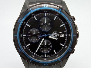 CASIO EDIFICE 腕時計 EFR-526BKJ ベルト約20.5cm ブラック×ブルー クロノグラフ 箱付