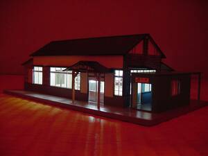 LED照明付きHOサイズ　JR東日本八高線　用土駅　駅舎模型　２０１０年に解体