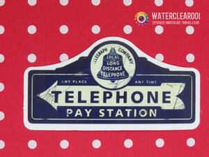 ▽▼33100-ExHS▼▽[NOSTALGIC-STICKER＊TRAVEL] TELEPHONE PAY STATION