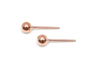 14KGF ピンクゴールドカラー ボールピアス 4mm【1ペア販売】 / 14K-423PST