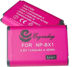 NP-BX1 互換 バッテリー パック 大容量 1240mAh 2個セット 保護ケース入り