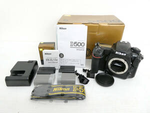 【Nikon/ニコン】卯③165//D500/元箱/説明書/付属品/予備バッテリー/防湿庫保管