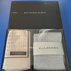 【箱付・送料込】BURBERRY　バーバリー　メンズロゴハンカチ　ホースマークソックス　靴下