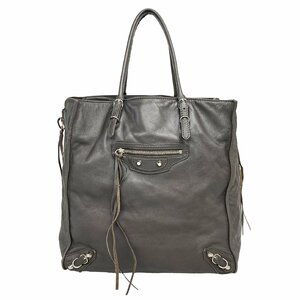 1円～ BALENCIAGA バレンシアガ バッグ ハンドバッグ トートバッグ レザー グレー 255412 2040 K 515859