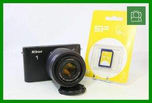 【動作保証・点検済】良品■Nikon Nikon1 J1＋VR 30-110mm F3.8-5.6■バッテリー付き・チャージャーなし・16GB SDカード付き■NN1113