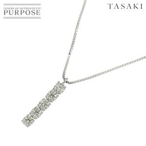 タサキ TASAKI ダイヤ 1.13ct ネックレス 45cm K18 WG ホワイトゴールド 750 田崎真珠 Diamond Necklace【証明書付き】 90229034