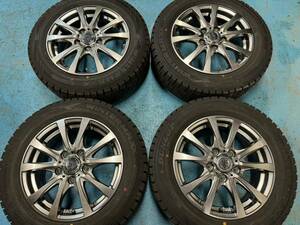 中古スタッドレスセット TRG 15インチ 6j +53 PCD114.3 ダンロップ WM02 185/65R15 2022年 フリード