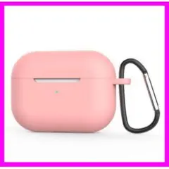 AirPods Pro シリコンケース ピンク 薄型 カラビナ ワイヤレス充電