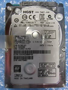 【中古】 HGST HTS545032A7E380 320GB/8MB 6880時間使用 管理番号:D184