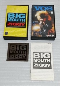 確認済VHS2本 BIG MOUTH ZIGGY ロック バンド ジギー森重樹一 未使用ミニ ステッカー付 武道館ライヴ1989.8.21&ボスッ！VOS 9号X YOSHIKI他