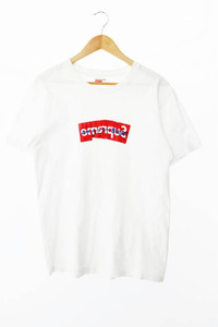 シュプリーム SUPREME 17SS × COMME des GARCONS SHIRT コムデギャルソン シャツ Box Logo Tee ボックス ロゴ 半袖Tシャツ M 白 ホワイト