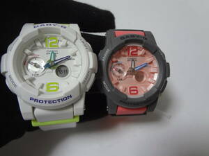 カシオ CASIO Baby-G ベイビージー G-LIDE （Gライド）２個セット BGA-180-4B2JF / 7B2JF 展示未使用品