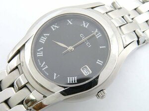 1円◆稼働◆ グッチ 5500M ブラック クオーツ ユニセックス 腕時計 M40902