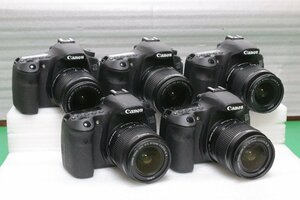 ☆【3】 ① CANON キャノン デジタル一眼レフカメラ EOS60D 本体 レンズ 5台 EF-S 18-55mm 1:3.5-5.6 IS Ⅱ 現状品