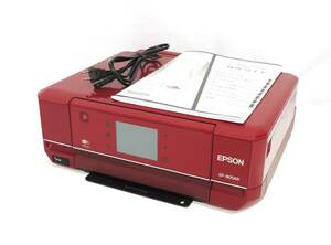 □　EPSON　エプソン　EP-805AR　インクジェットプリンター　複合機　赤　レッド　2013年製　通電のみ確認　ジャンク　中古　現状品　③