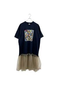 remake tulle T-shirt one-piece リメイク ビッグTシャツ プリントT ワンピース サイズXXL レディース ヴィンテージ 6