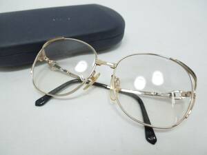 ‡ 0900 YSL YVES SAINT LAURENT/イヴサンローラン メガネ 30-7625 GP 54□15 130 メガネフレーム 眼鏡 中古